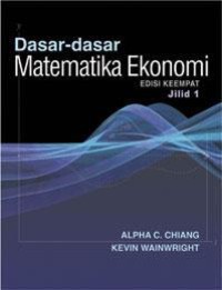 Image of Dasar-dasar matematika ekonomi Jilid 1