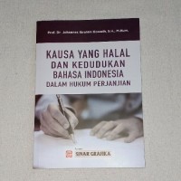 Image of kausa Yang Halal Dan Kedudukan Bahasa Indonesia :Dalam Hukum Perjanjian