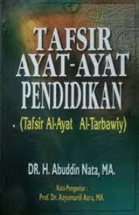 Image of Tafsir ayat - ayat pendidikan